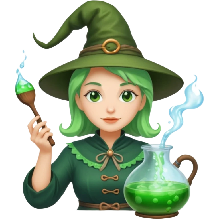 green witch cooking potion emoji