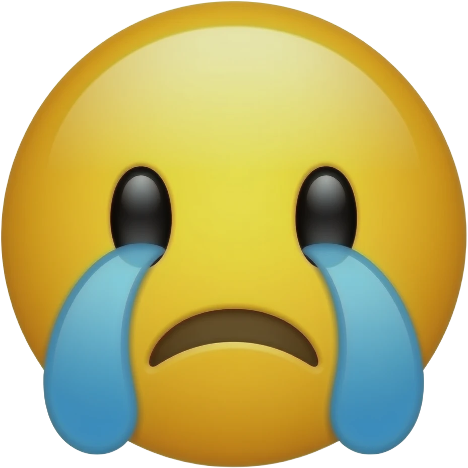 yellow circlescreaming emoji with tears down the eyes emoji
