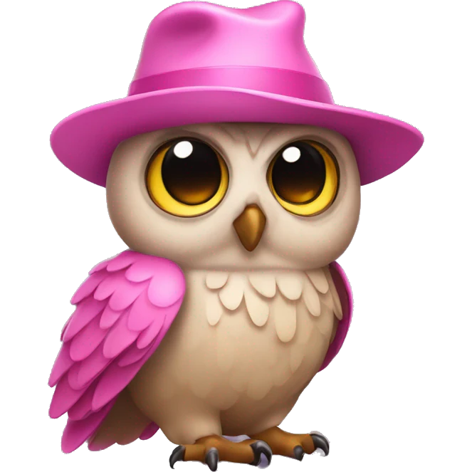 owl with pink hat emoji