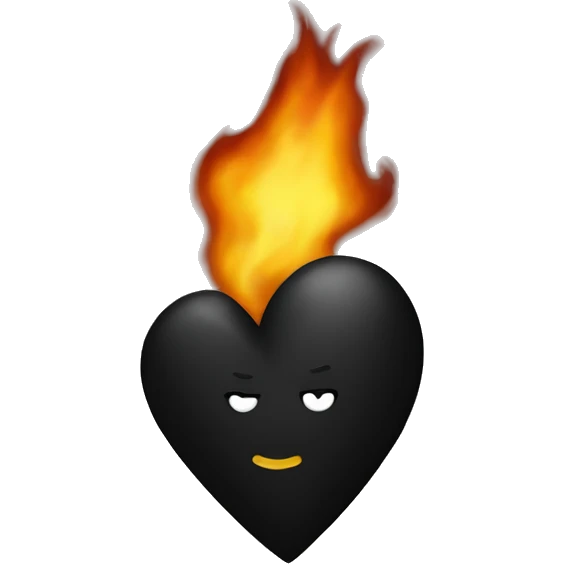 a burning black heart emoji