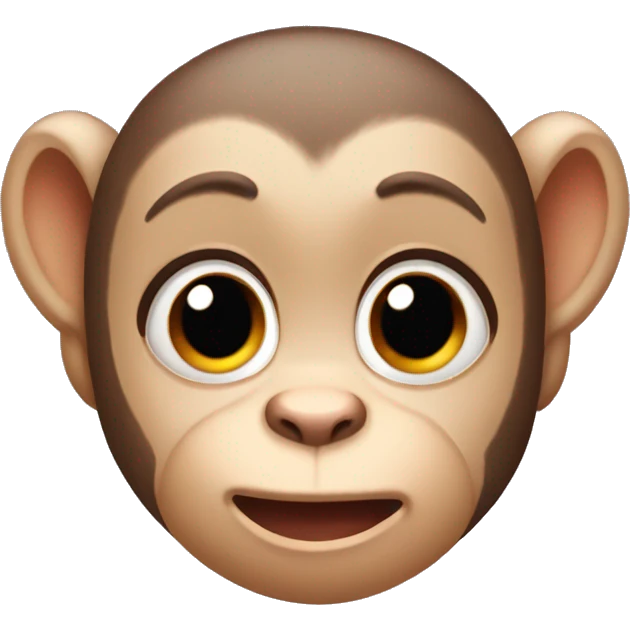 Cute little monkey with makeup emoji