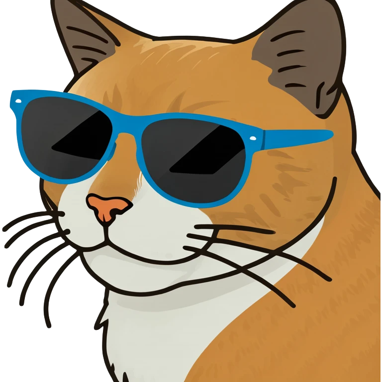 Cat with sunglasses emoji