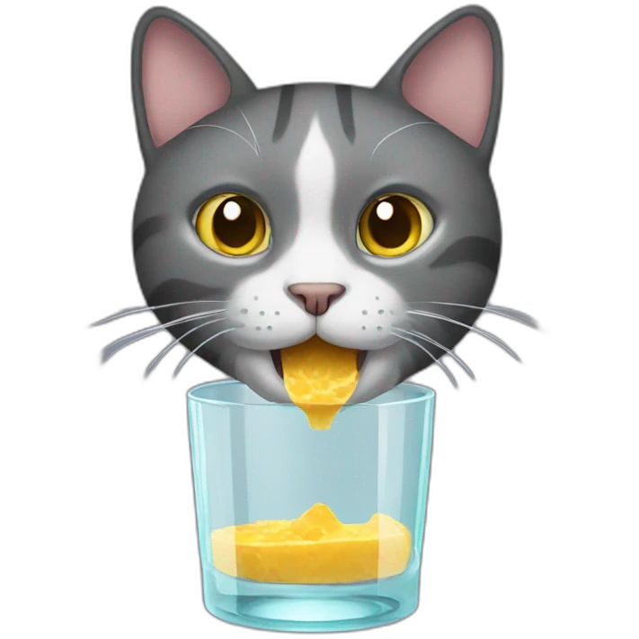 Cat eating glass emoji