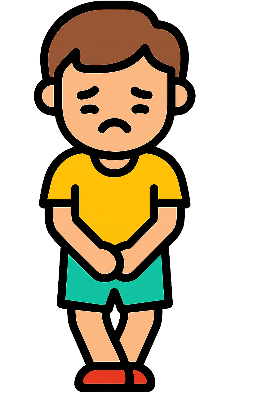 A boy need to pee emoji