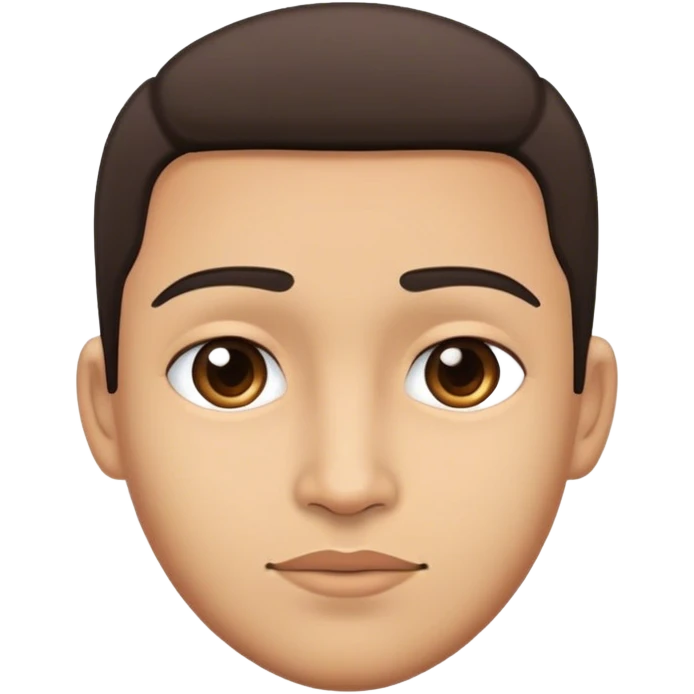 Straight face hispanic emoji
