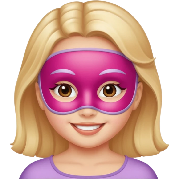 child  with beauty mask  emoji