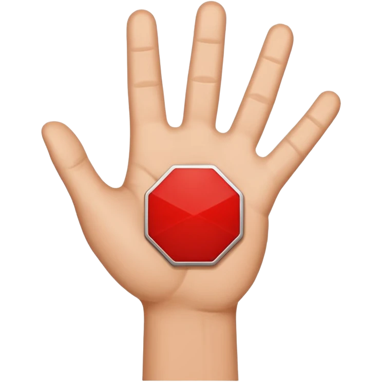 Hand NO,STOP,X sign emoji