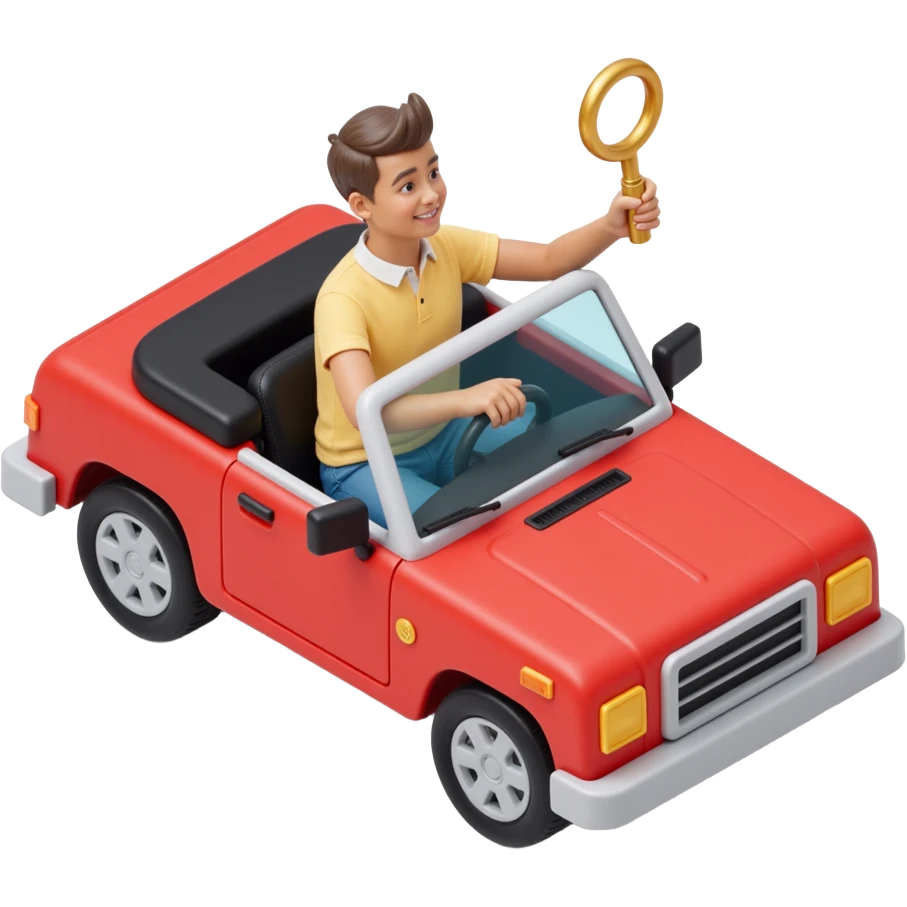 person driving a car emoji