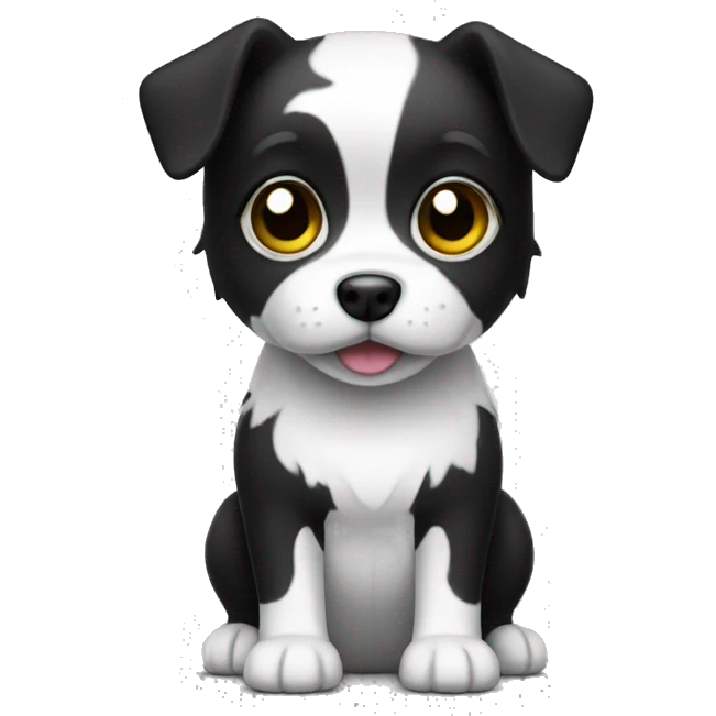 Black-white mini dog emoji