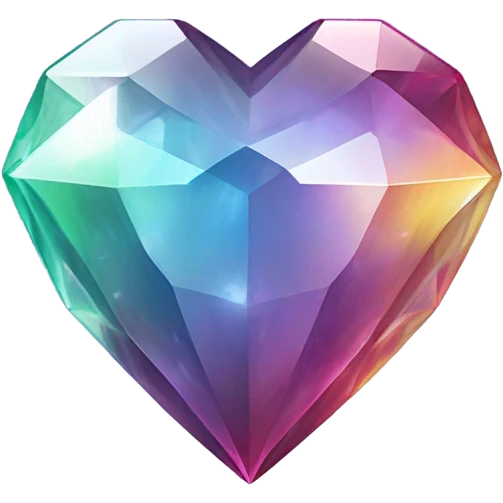 Crystal melting heart emoji