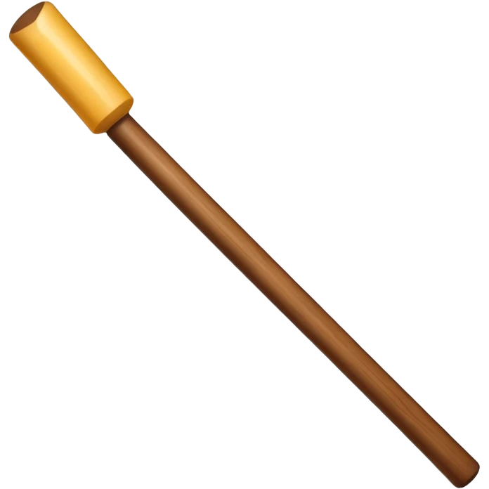 wooden long stick (White Colour) emoji