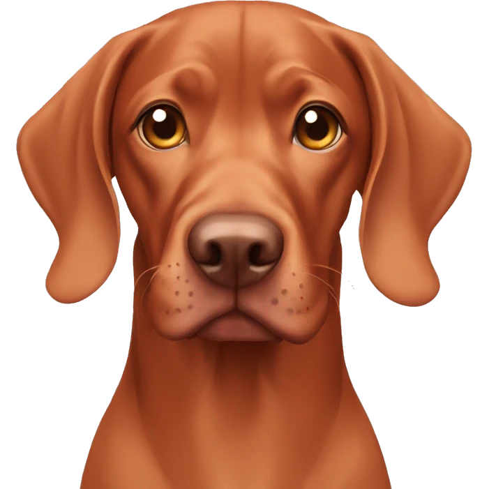 Vizsla with heart eyes emoji