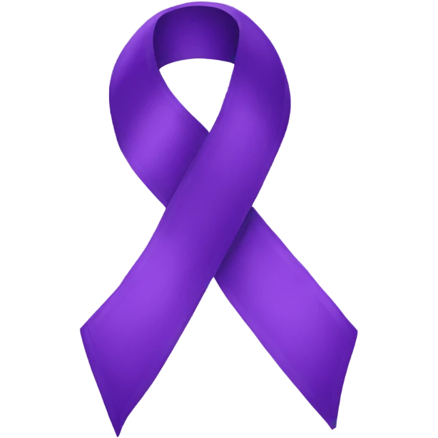 Purple ribbon emoji