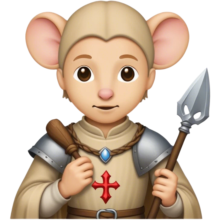 Medieval human merged with mouse not portrait emoji