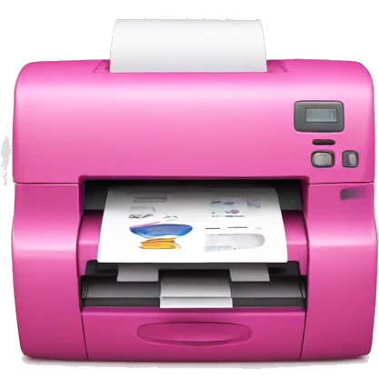 pink printer emoji