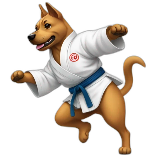 dog doing jujitsu emoji