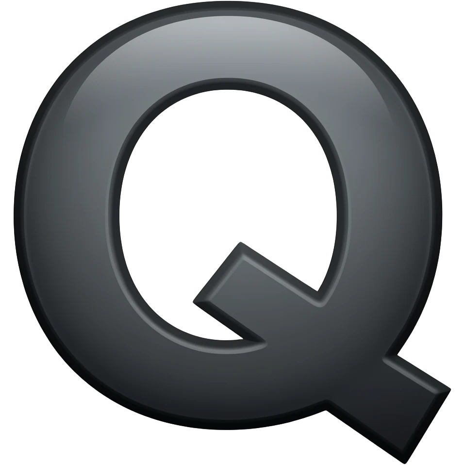 blackboard bolded letter Q emoji