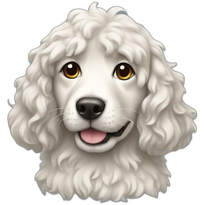 Dog with wavy coat emoji