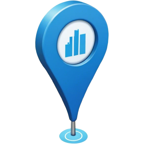 Blue Map Pin on a city map emoji