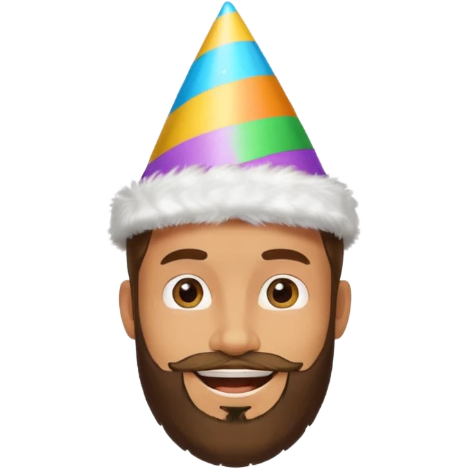 young man with a beard, happy birthday boy emoji