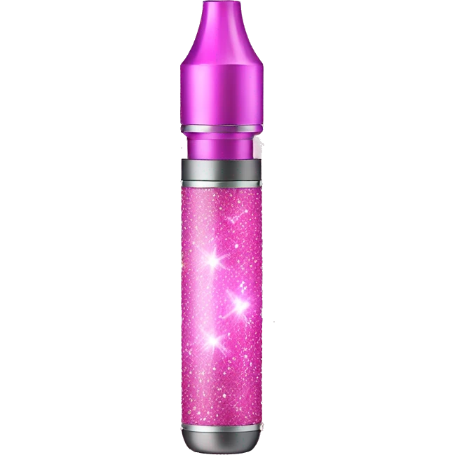 One pink sparkled vape  emoji