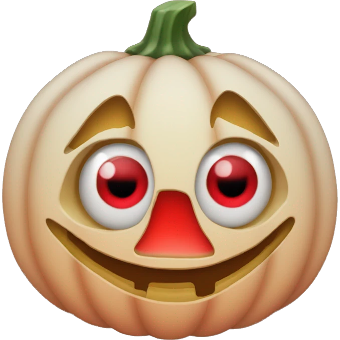 Show me a pumpkin with red eyes emoji