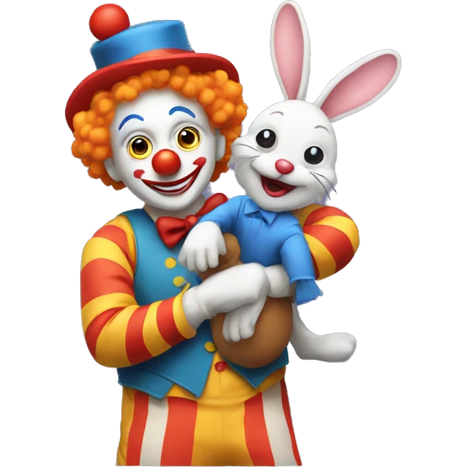 Clown pulling a rabbit out of a hat emoji