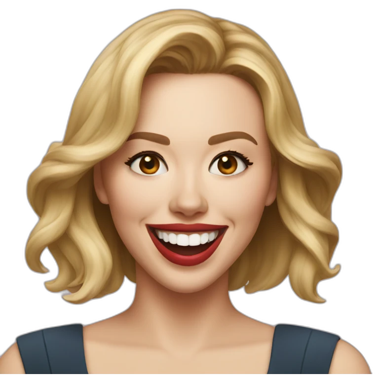 Laughing scarlett johansson emoji