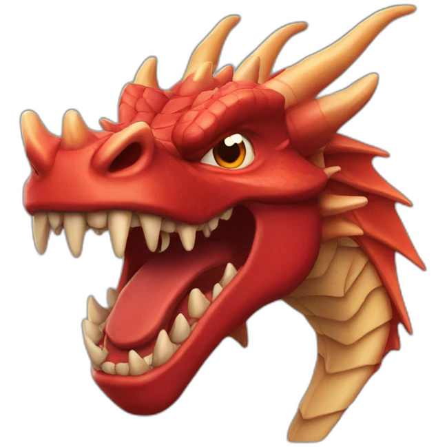 Full red dragon face emoji