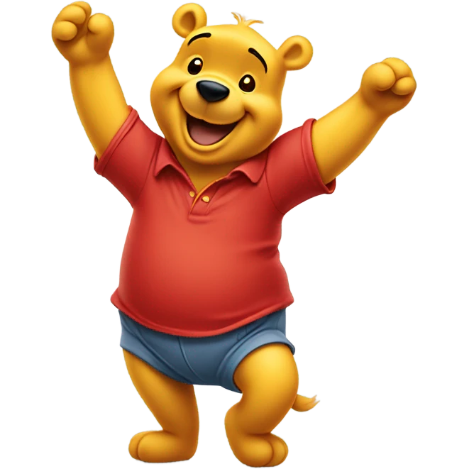 Winne the Pooh waving emoji