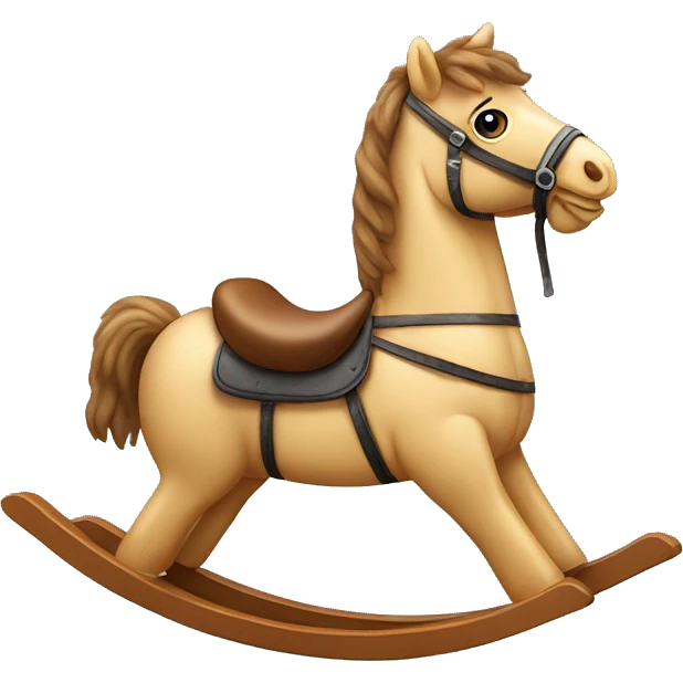 Rocking horse with teddy bear  emoji