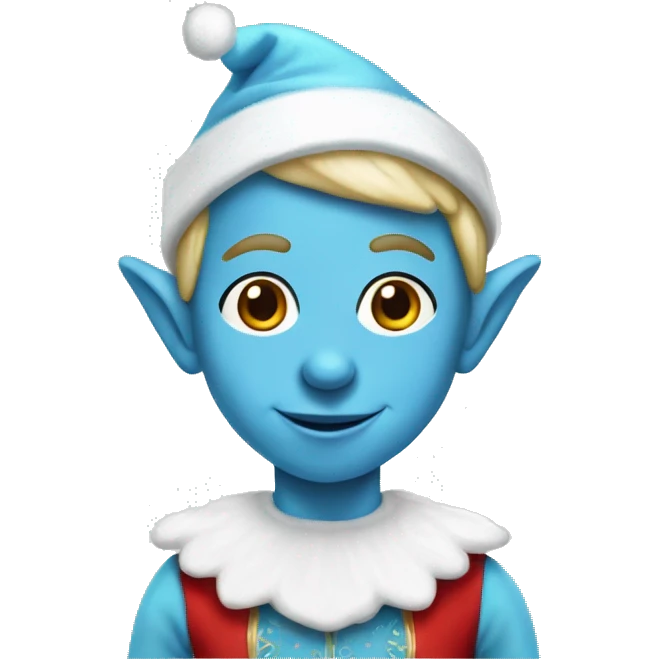 light blue elf on the shelf emoji