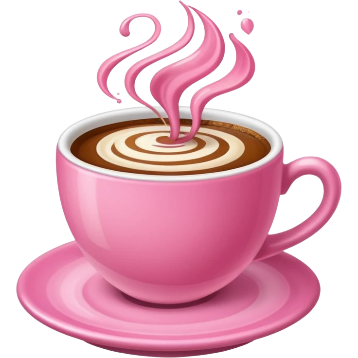 Café con crema rosa emoji
