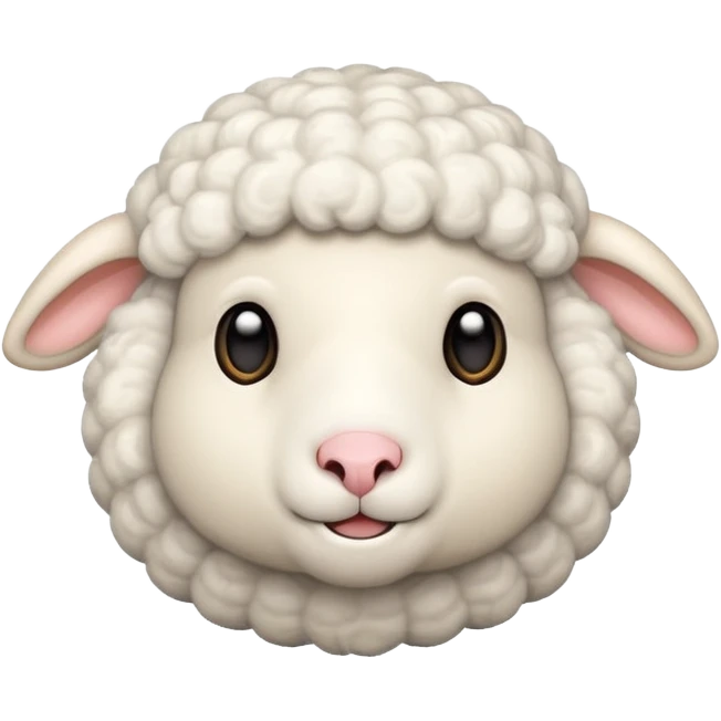 sheep, simple, not detailed, cute emoji