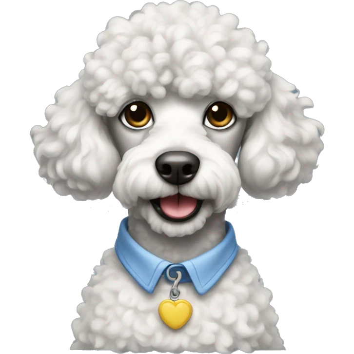 Poodle wearing a shirt emoji