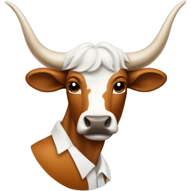 longhorn bull as a school student emoji