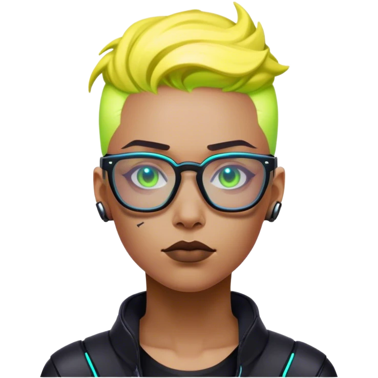 glasses cyberpunk neon emoji