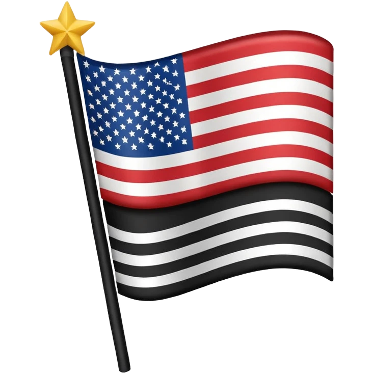 Black American flag emoji
