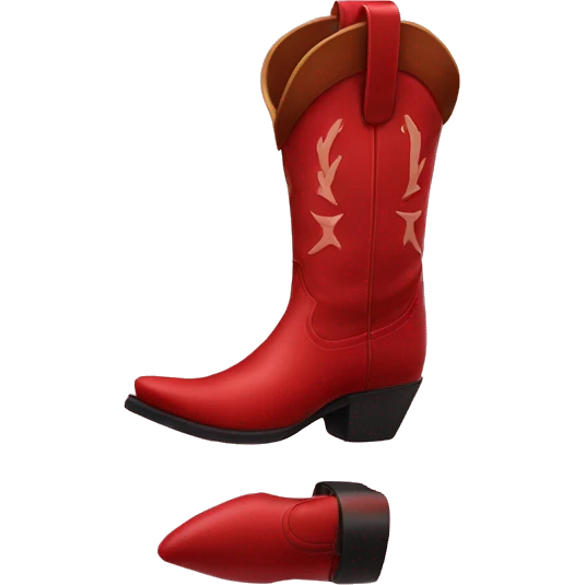 red cowgirl boots emoji