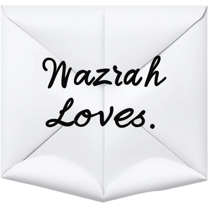 paper saying nazirah loves aaron emoji