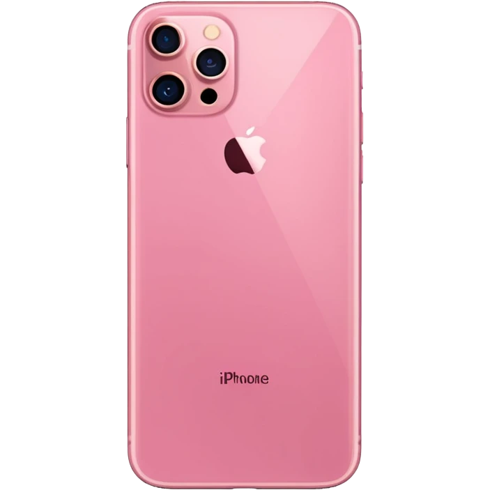 Create me a pink iPhone 17 pro image with the screen in a straight position. png. With one phone not too and it needs to show the front side screen! emoji