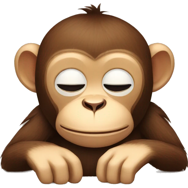 sleepy monkey emoji