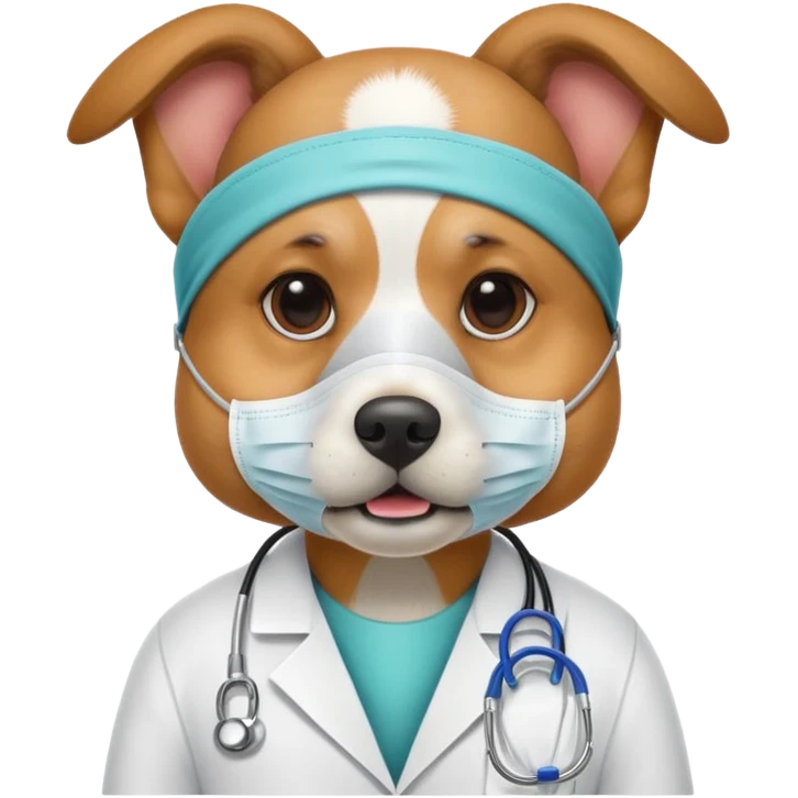 doctor dog Wearing Medical Mask emoji