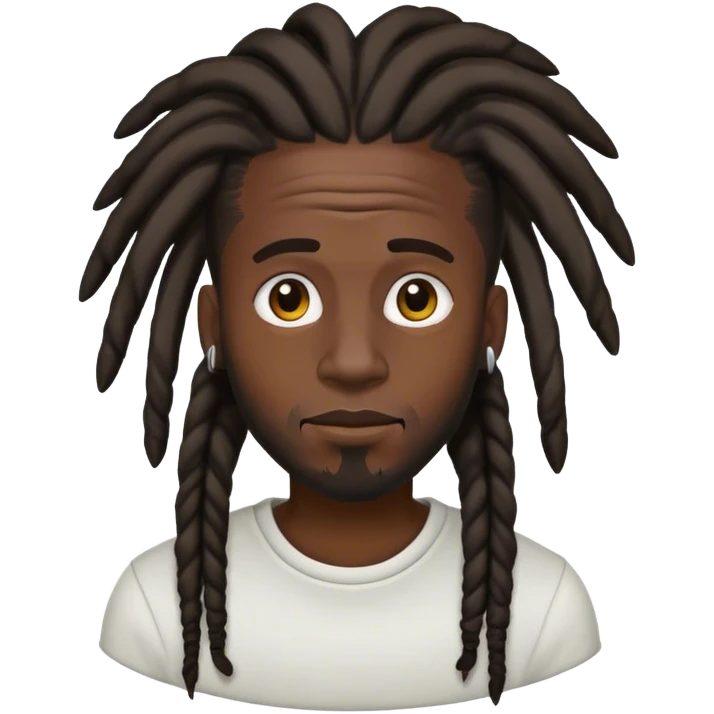 black man with high top dreads emoji