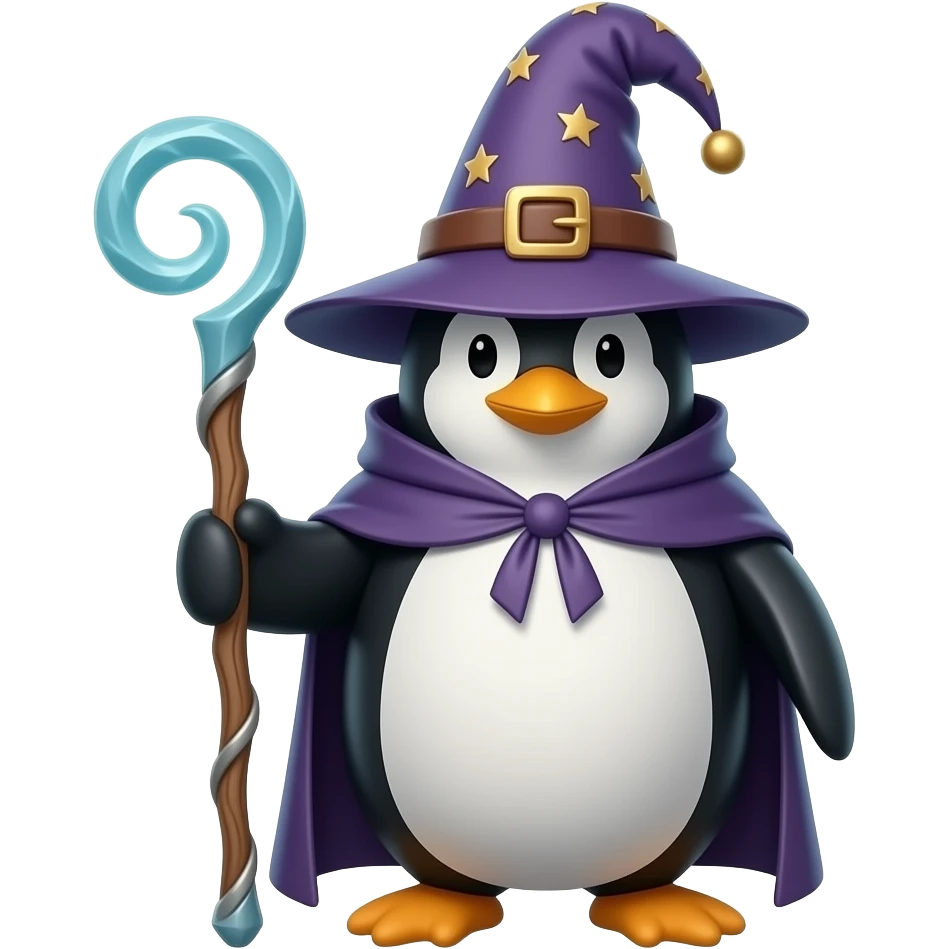 Penguin Wizard emoji