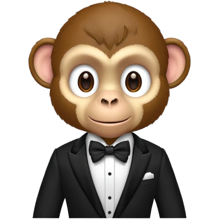 Monkey in tuxedo emoji