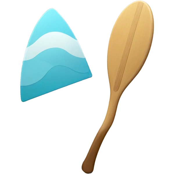 A very simple paddle icon with a small wave motif emoji