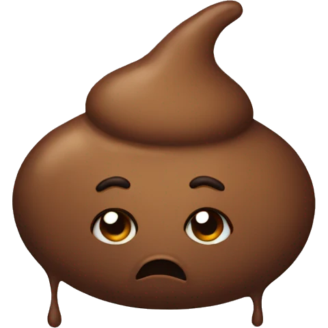 sad poop emoji