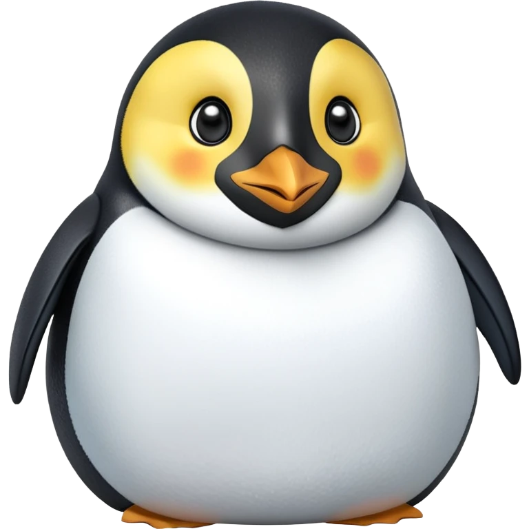 cinematic-adult-emperor-penguin-portrait-emoji,-head-tilted-playfully-and-inquisitively,-with-glossy,-pristine-plumage,-sparkling-eyes-filled-with-curiosity,-simplified-yet-irresistibly-adorable-features, black face emoji