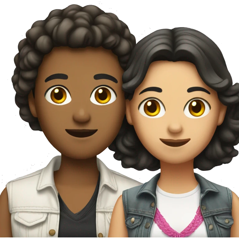 Mexican and white lesbians emoji